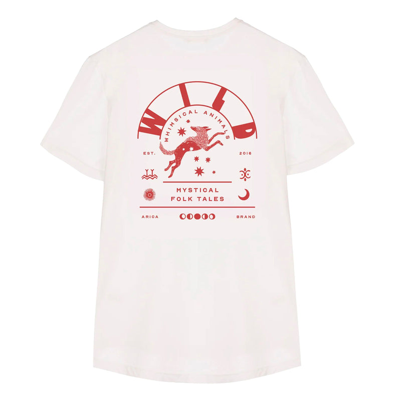 Camiseta Arica Brand - Wild White 🐺🌑