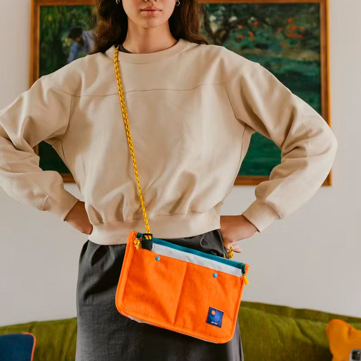 Bolso Japfac - Candy 2nd Orange/White