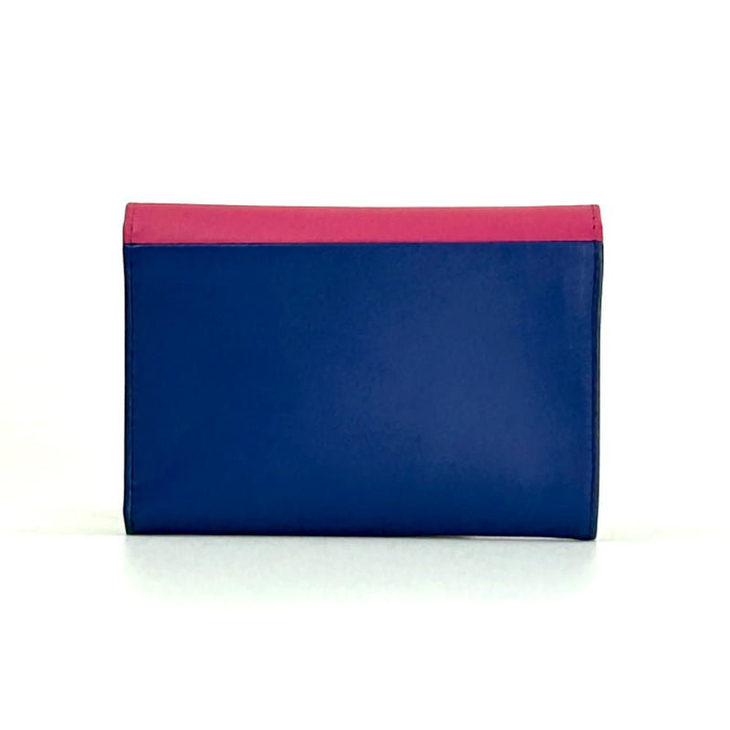 Cartera con solapa Daniel Chong - Azul y fucsia