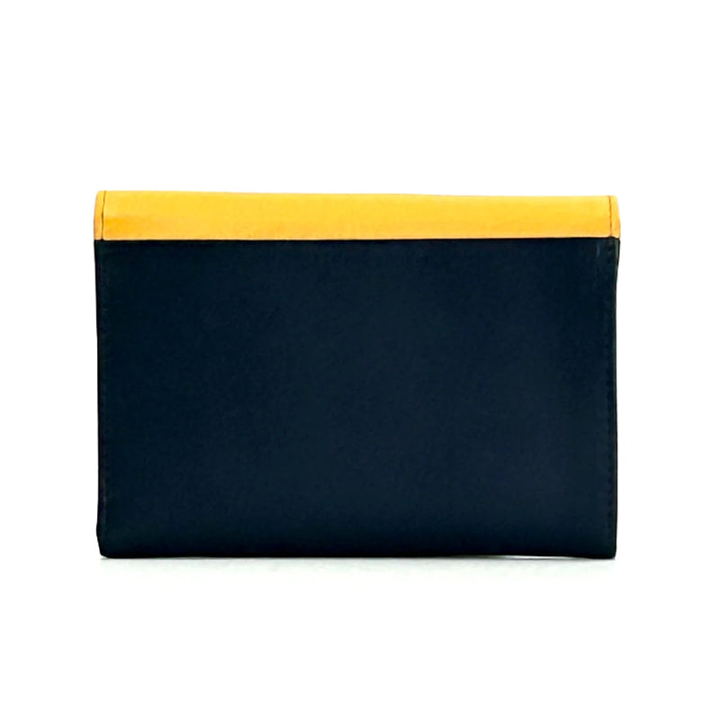 Cartera con solapa Daniel Chong - Navy y mostaza