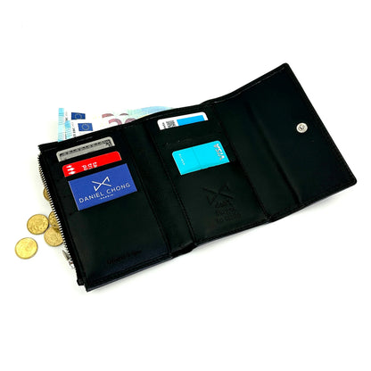 Cartera con solapa Daniel Chong - Negro