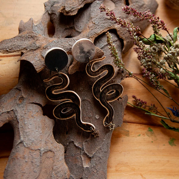 Pendientes Pura Garra - Cascabel con Luna