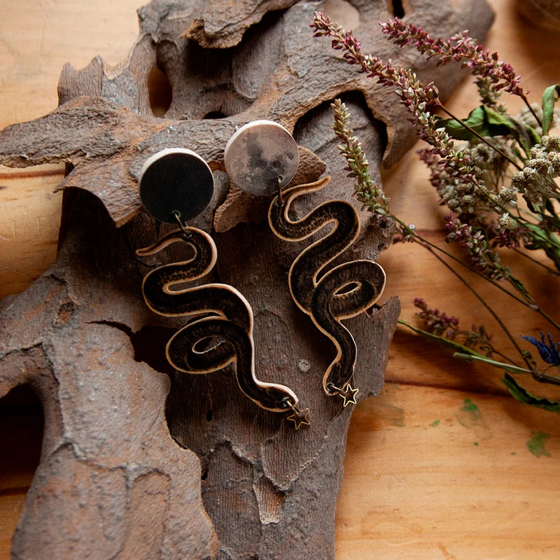 Pendientes Pura Garra - Cascabel con Luna