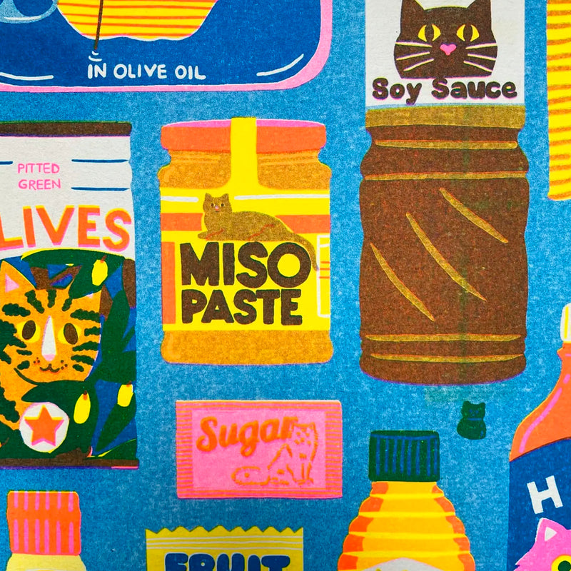 Print de Naomi Wilkinson A3 - "Cat Food" 🐱