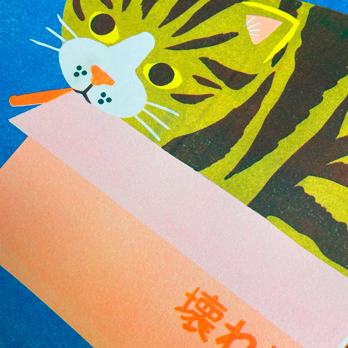 Print de Naomi Wilkinson A3 - "Cat in a Box" 🐱📦