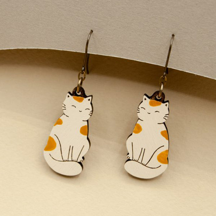 Pendientes - Cat with brown spots