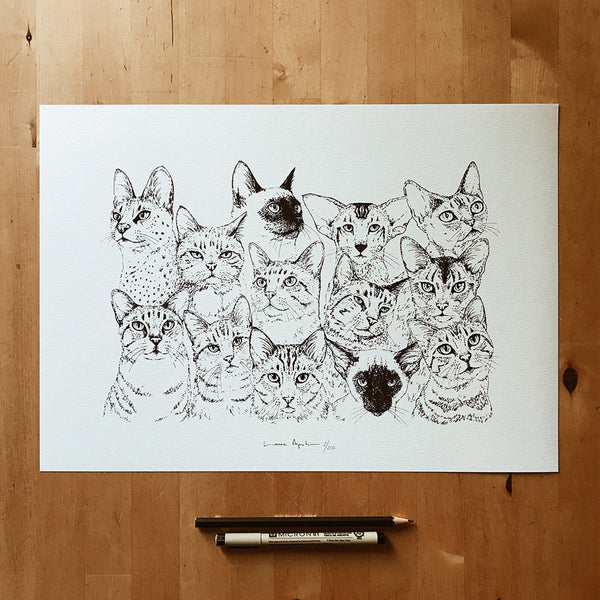 Print de Laura Agustí  A3 - "Cats"