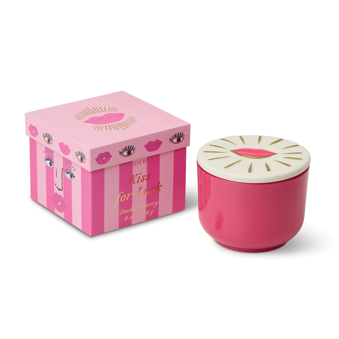 Vela en cuenco de vidrio Paddywax - Kiss for Luck 👄