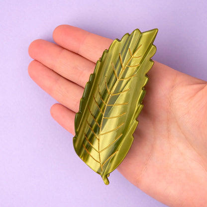 Pinza para el pelo - Hoja de castaño 🍃🌰