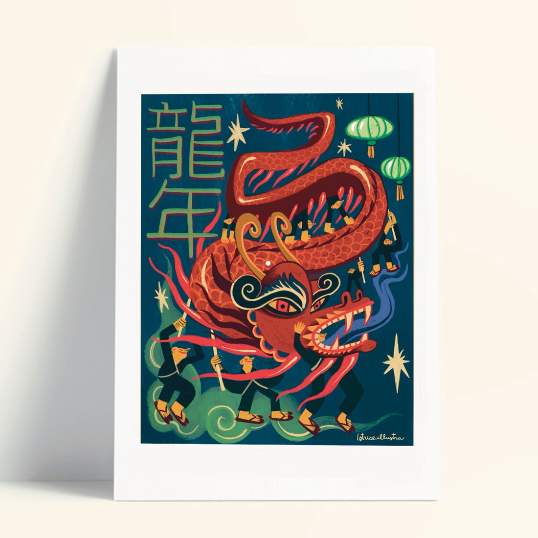 Print de Istriceillustra A5 - "Year of the dragon"
