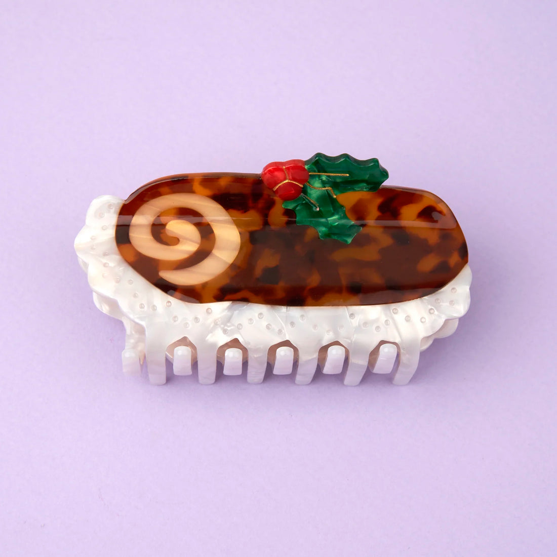 Pinza para el pelo - Pastel navideño