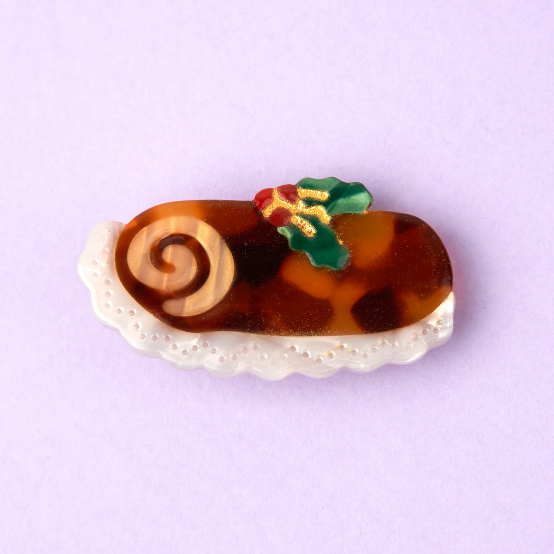 Pasador de pelo - Pastel navideño