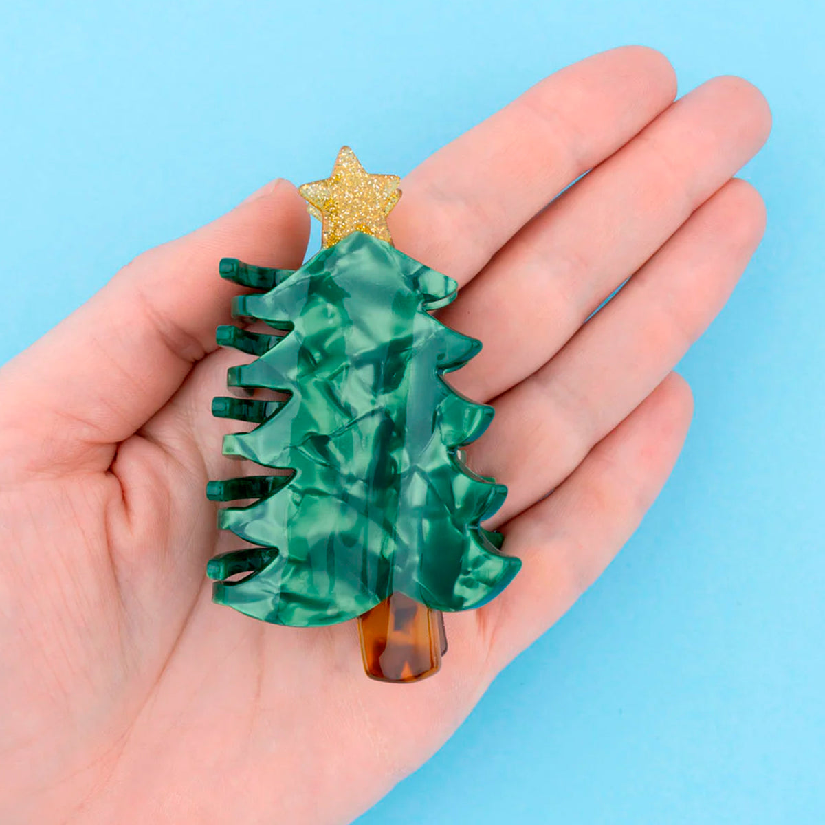 Pinza para el pelo - Árbol de Navidad 🎄