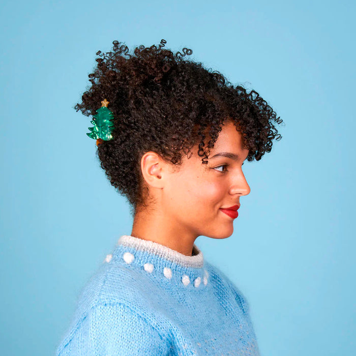 Pinza para el pelo - Árbol de Navidad 🎄