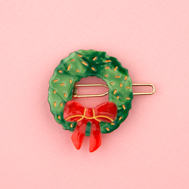 Pasador de pelo - Corona navideña 🎅🏻