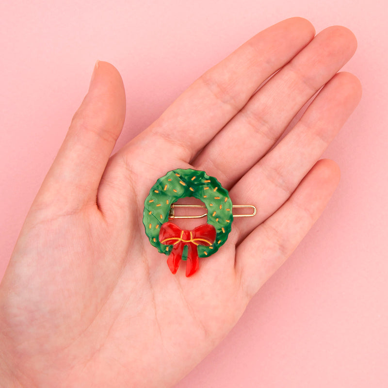 Pasador de pelo - Corona navideña 🎅🏻