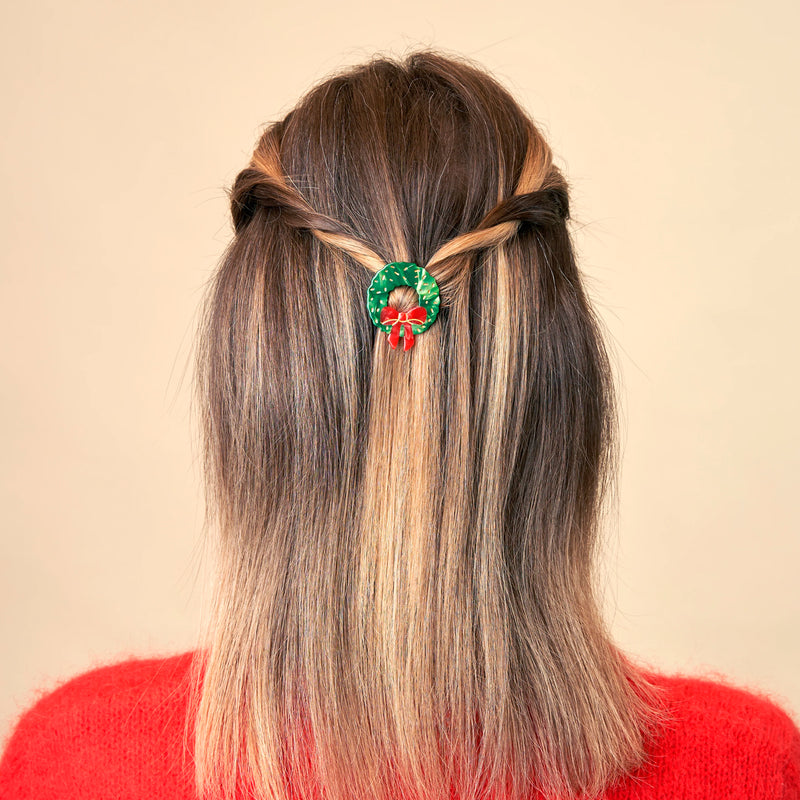 Pasador de pelo - Corona navideña 🎅🏻