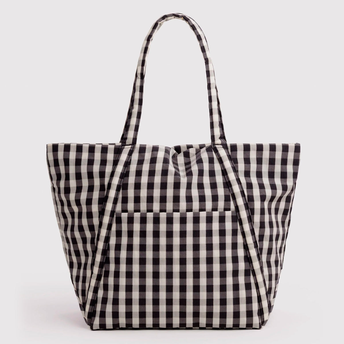 Bolso Nube Baggu - Black and Cream Gingham