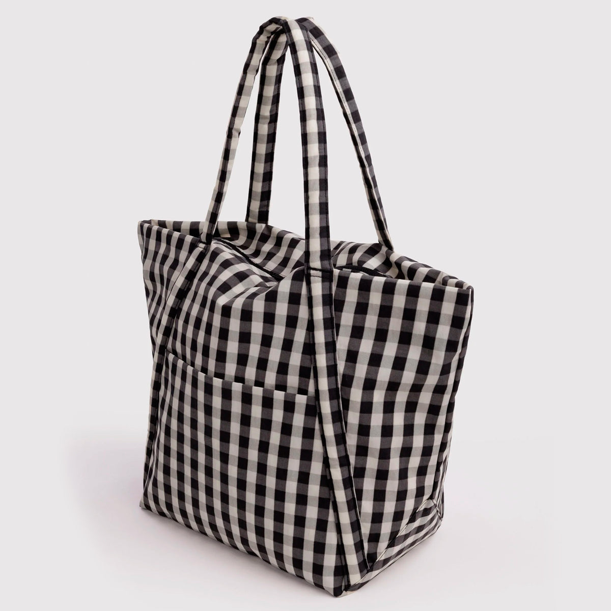Bolso Nube Baggu - Black and Cream Gingham
