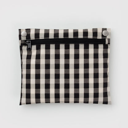 Bolso Nube Baggu - Black and Cream Gingham