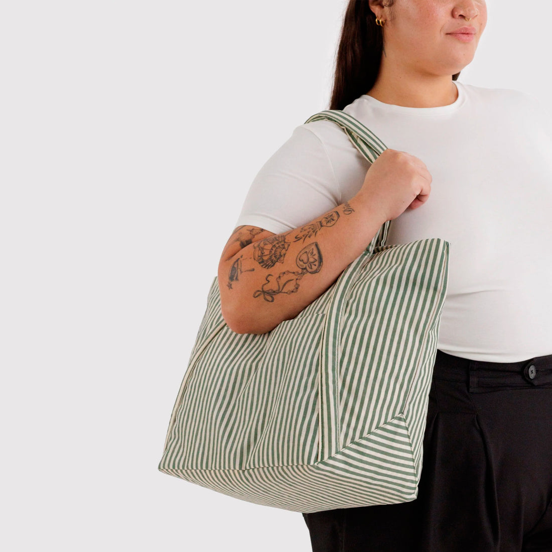Bolso Nube Baggu - Sage Stripe