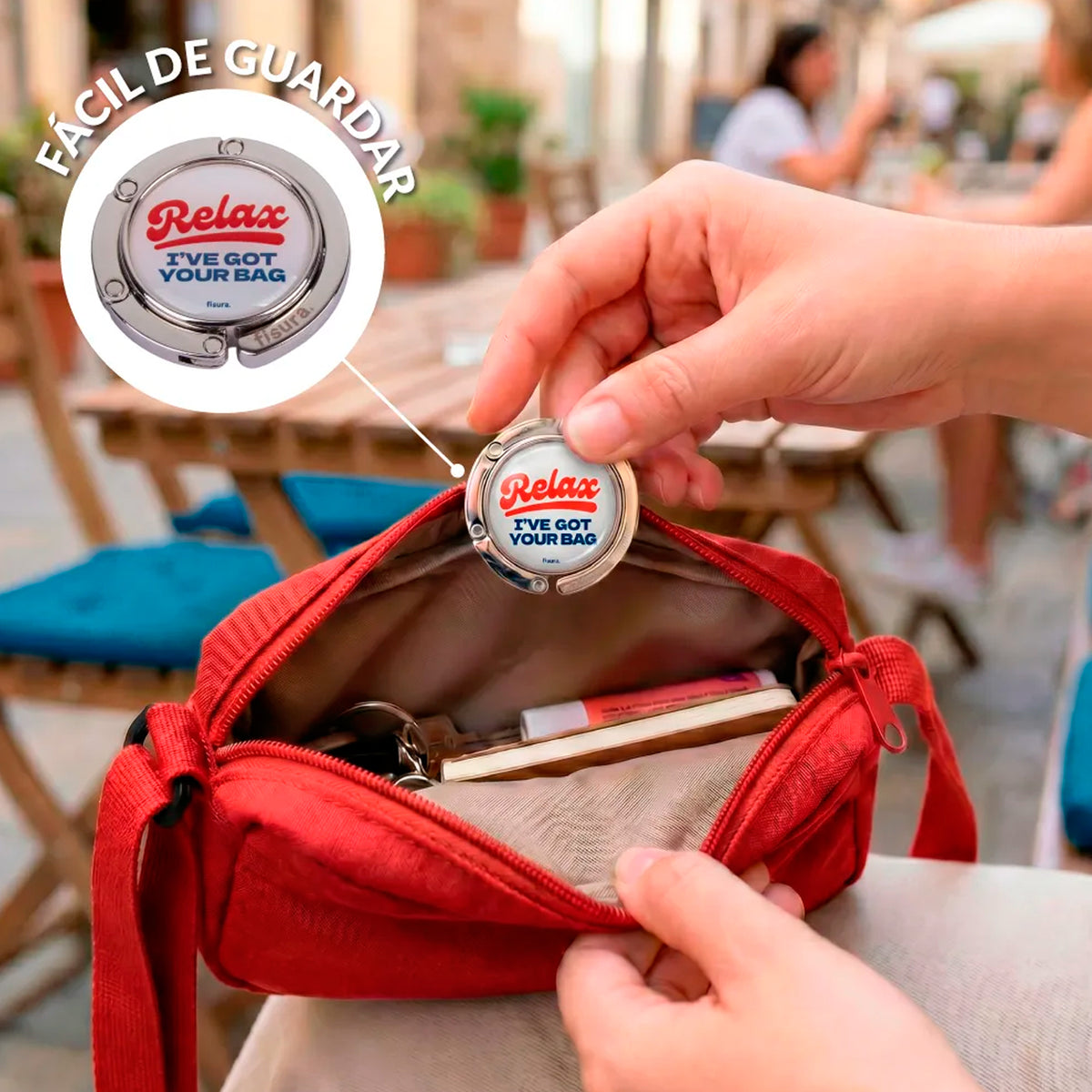 Colgador Bolso Fisura - "Relax, I&