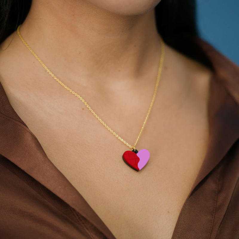 Collar - Amara Morado y Rojo