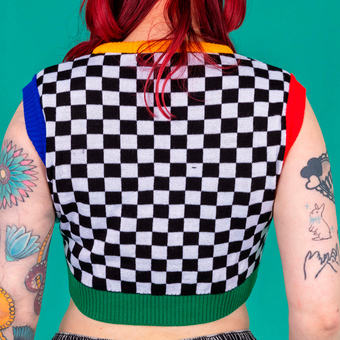 Chaleco - Colour Block Checkerboard