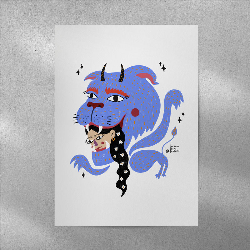 Print de Pesadaperoalegre A4 - "Comerte la cabeza"