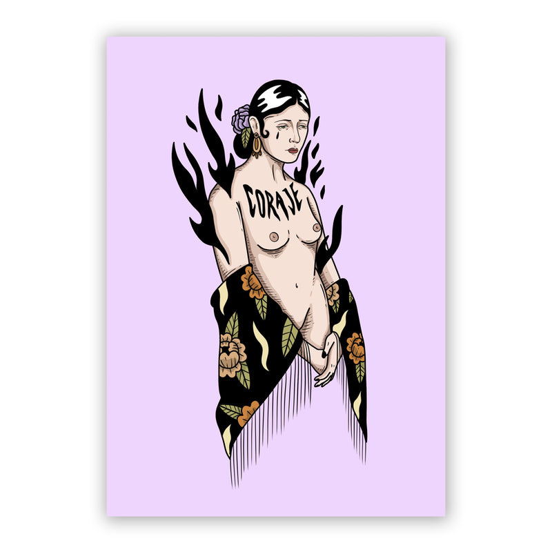 Print de Sofía Ozcoz A4 - "Coraje"