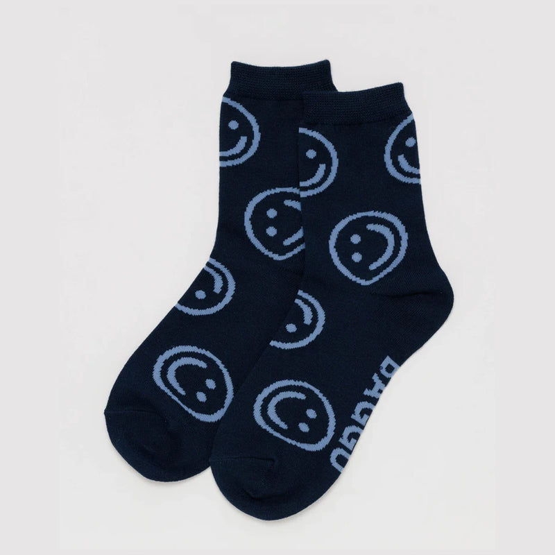 Calcetines Baggu - Navy Happy