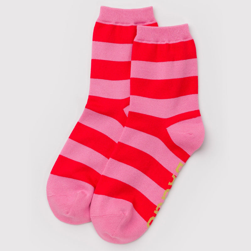 Calcetines Baggu - Pink Stripe