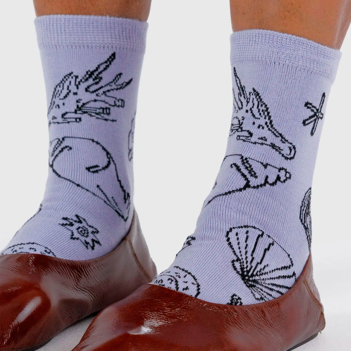 Calcetines Baggu - Shells Light Blue 🐚
