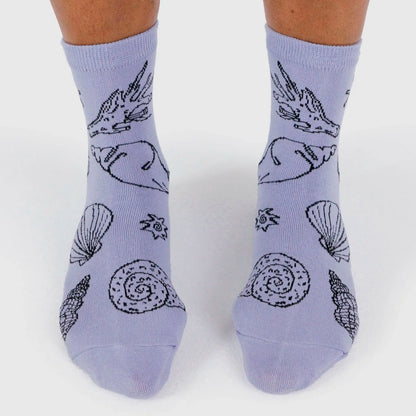 Calcetines Baggu - Shells Light Blue 🐚