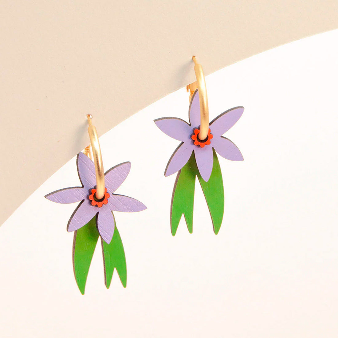 Pendientes de aro Materia Rica - Crocus Glow