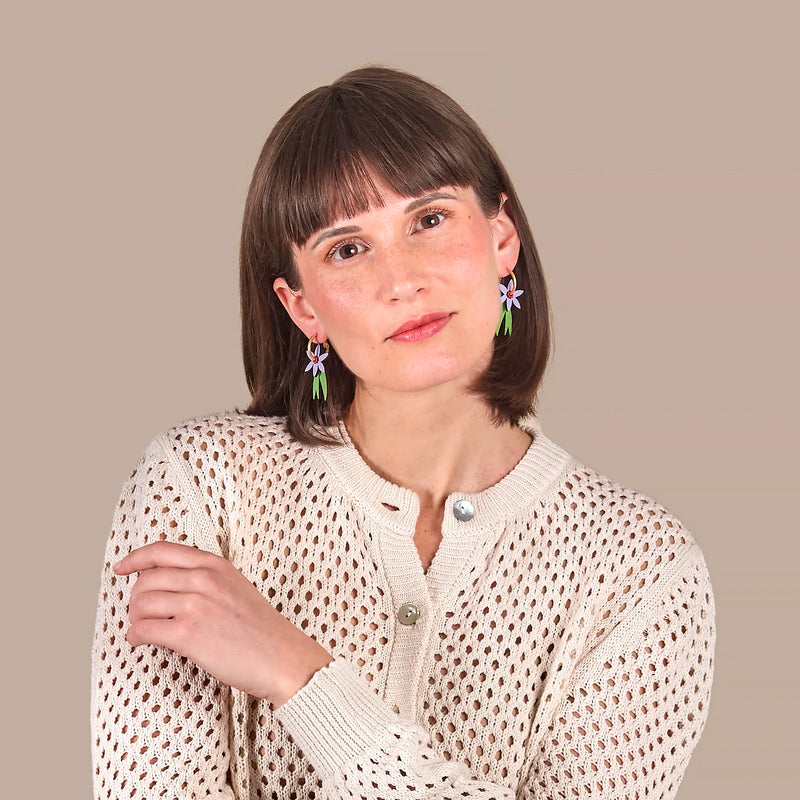 Pendientes de aro Materia Rica - Crocus Glow