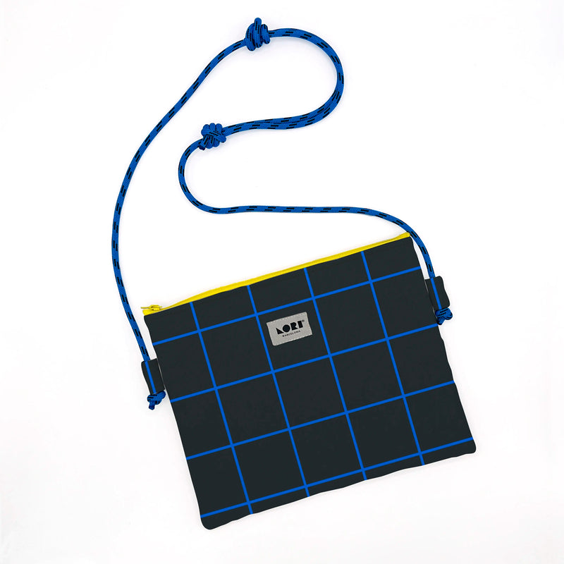 Bolso Lori Barcelona - Crossbody Cuadros Negro y Azul