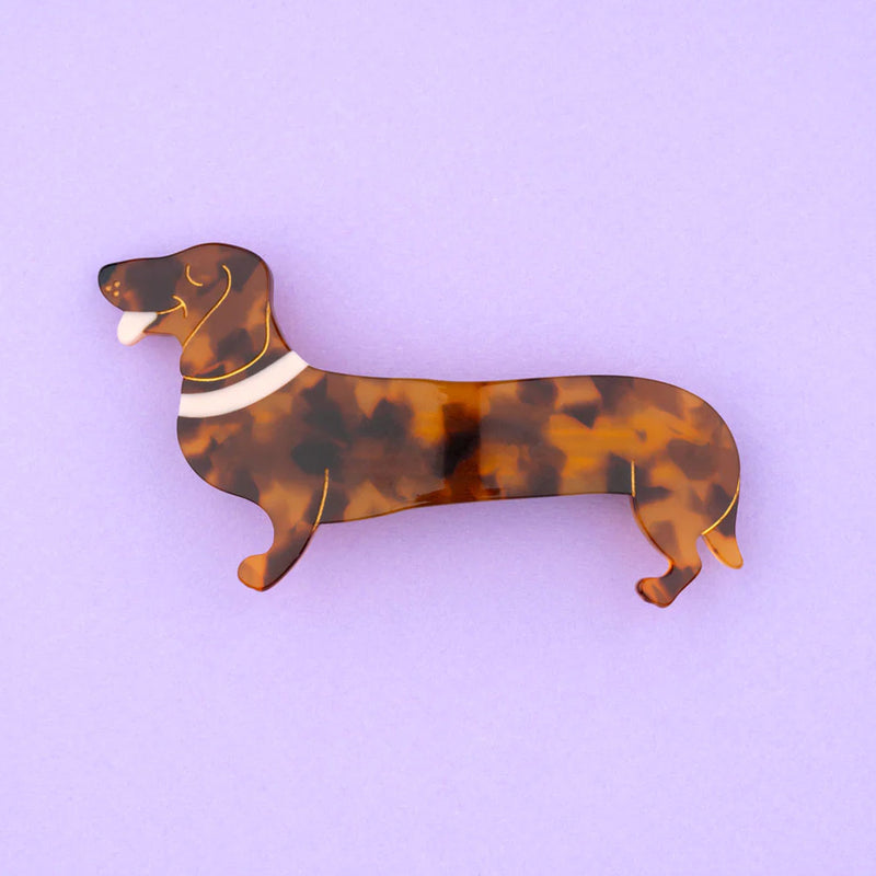 Pasador de pelo grande - Perro Salchicha
