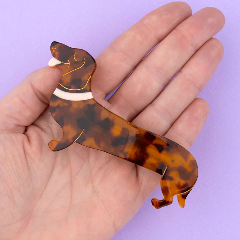 Pasador de pelo grande - Perro Salchicha