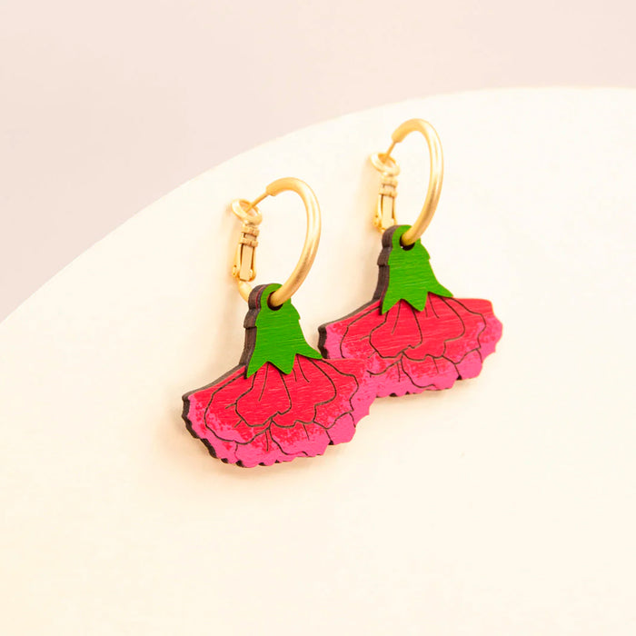 Pendientes Materia Rica - Dancing Carnation