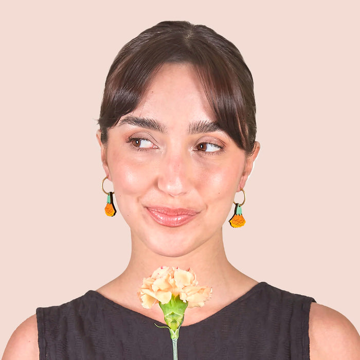 Pendientes de aro Materia Rica - Dancing Marigold