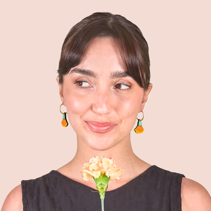 Pendientes de aro Materia Rica - Dancing Marigold