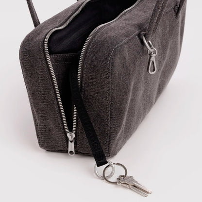 Bolso Bowler Baggu - Washed Black Denim