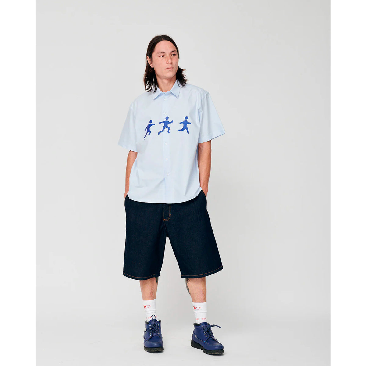 Pantalones We Are Not Friends - Denim Chino Shorts