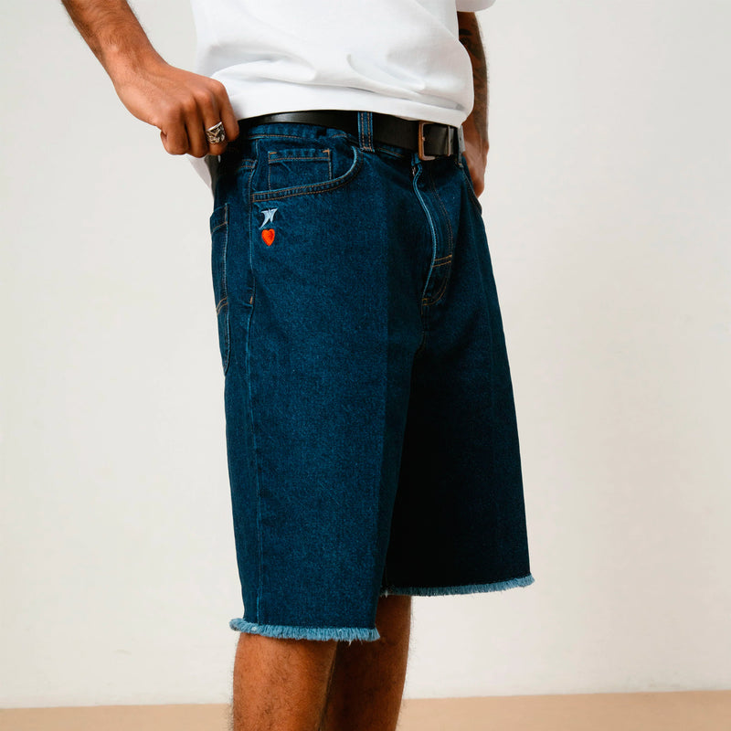 Pantalones We Are Not Friends - Denim Raw Jorts