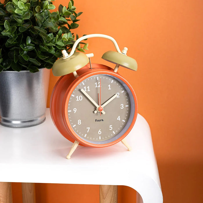 Reloj - Despertador Retro Beige y Naranja