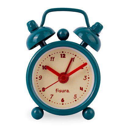 Reloj Fisura - Despertador Retro Mini Azul, Beige y Rojo