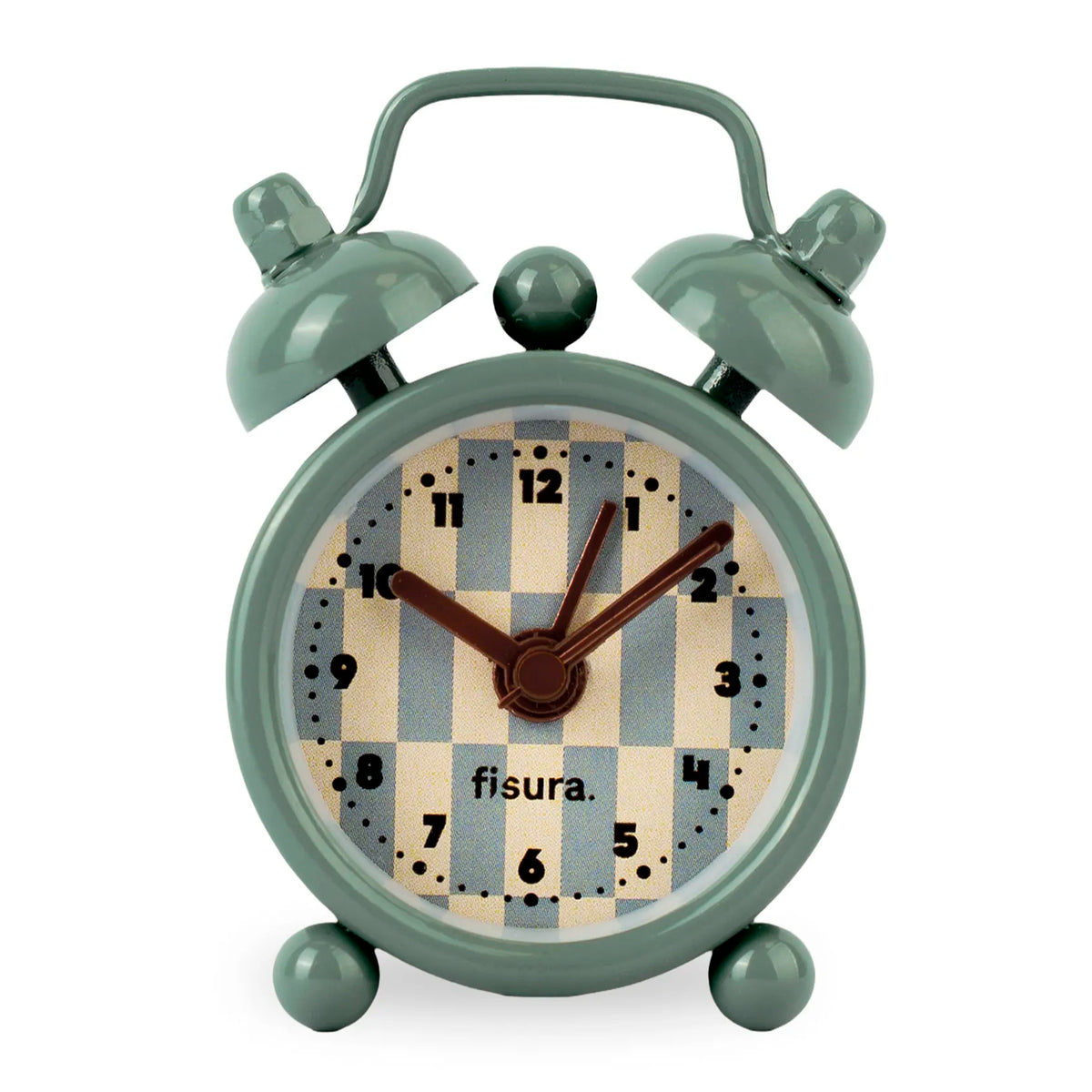 Reloj Fisura - Despertador Retro Mini Gris y Amarillo