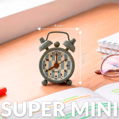 Reloj Fisura - Despertador Retro Mini Gris y Amarillo