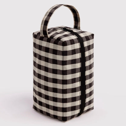 Neceser Baggu - Black and Cream Gingham